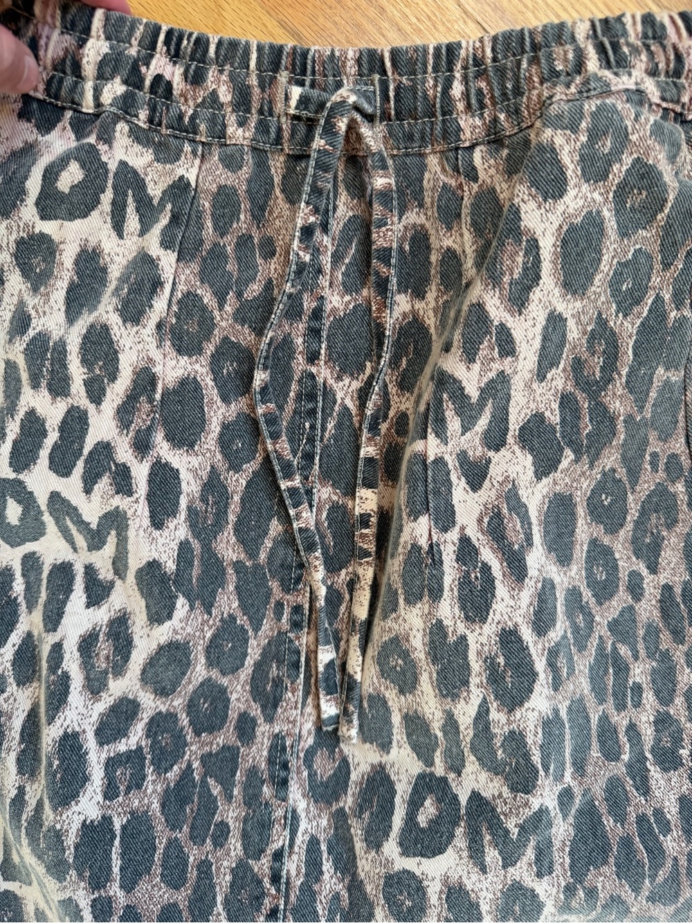 *Damson Madder* Leopard Print Denim Midi Skirt - Picture 5 of 12